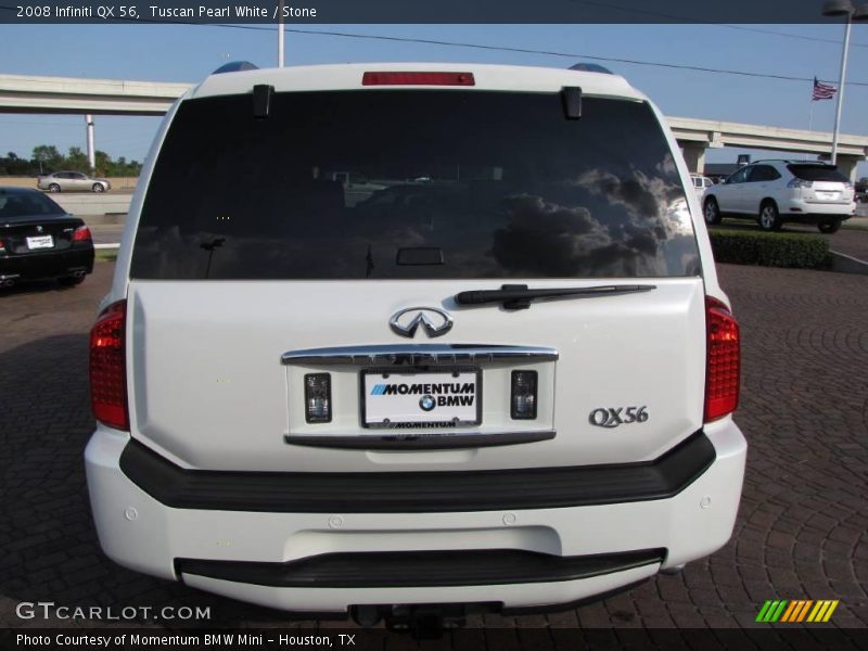Tuscan Pearl White / Stone 2008 Infiniti QX 56
