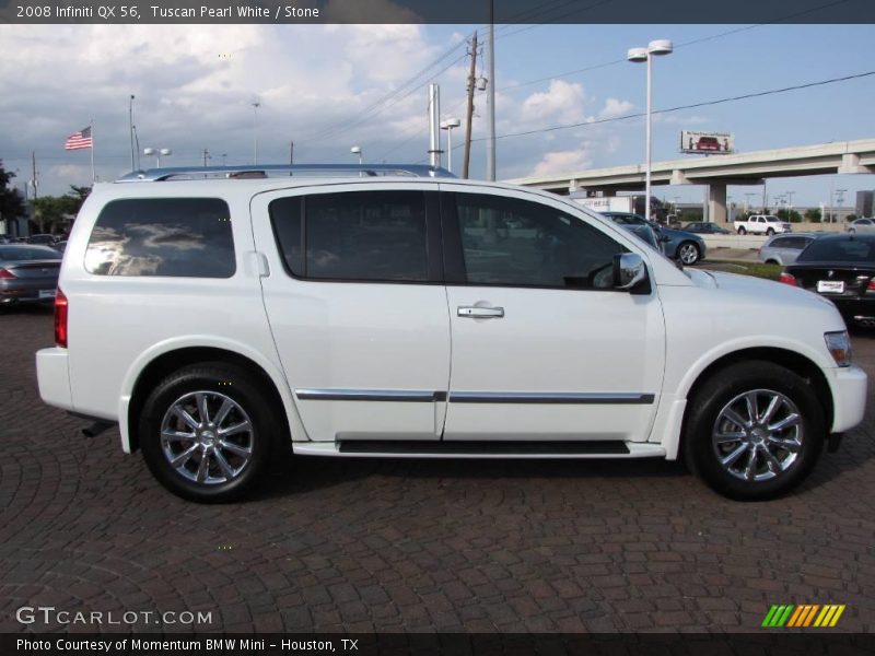 Tuscan Pearl White / Stone 2008 Infiniti QX 56