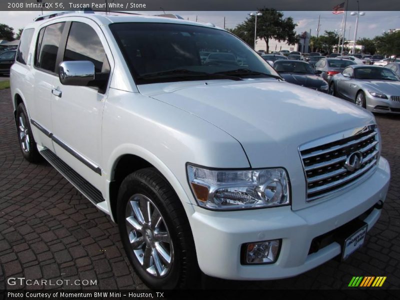 Tuscan Pearl White / Stone 2008 Infiniti QX 56