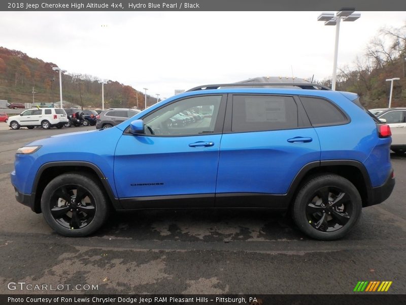Hydro Blue Pearl / Black 2018 Jeep Cherokee High Altitude 4x4