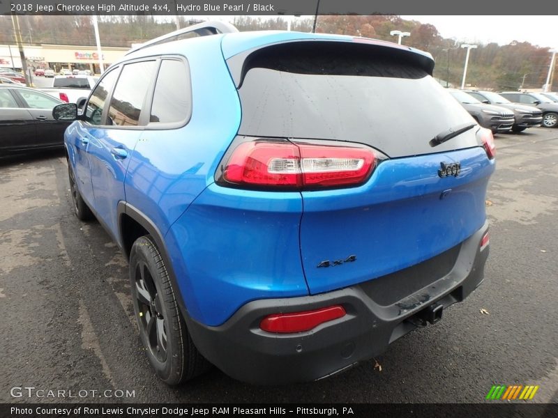 Hydro Blue Pearl / Black 2018 Jeep Cherokee High Altitude 4x4