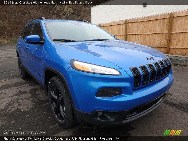Hydro Blue Pearl / Black 2018 Jeep Cherokee High Altitude 4x4