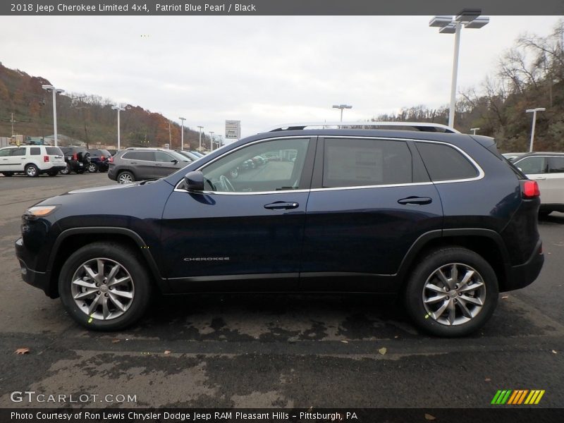Patriot Blue Pearl / Black 2018 Jeep Cherokee Limited 4x4
