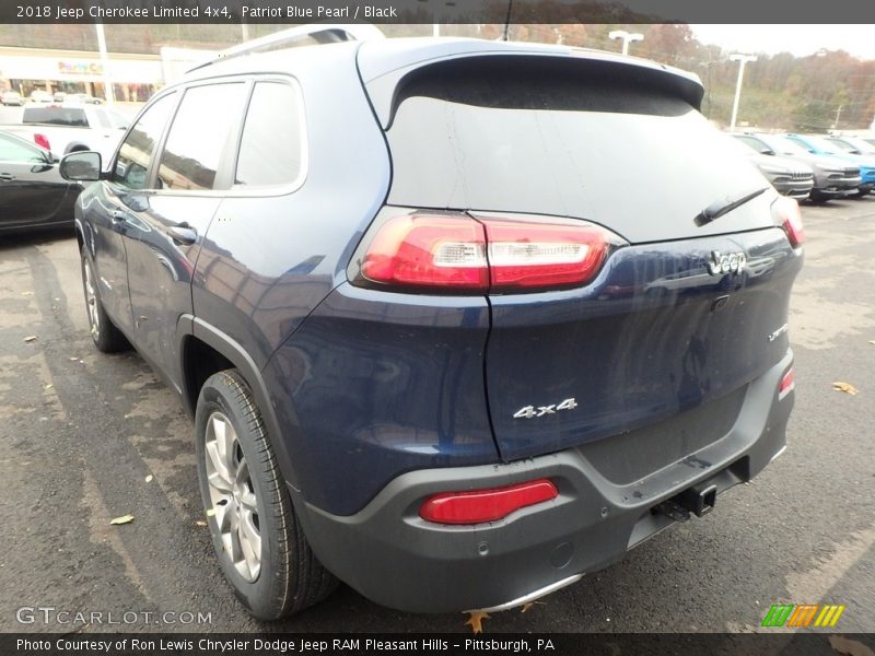 Patriot Blue Pearl / Black 2018 Jeep Cherokee Limited 4x4