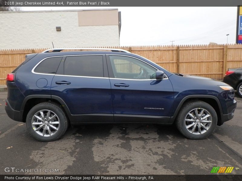 Patriot Blue Pearl / Black 2018 Jeep Cherokee Limited 4x4