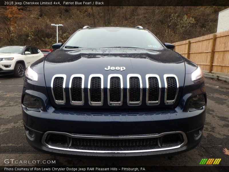 Patriot Blue Pearl / Black 2018 Jeep Cherokee Limited 4x4