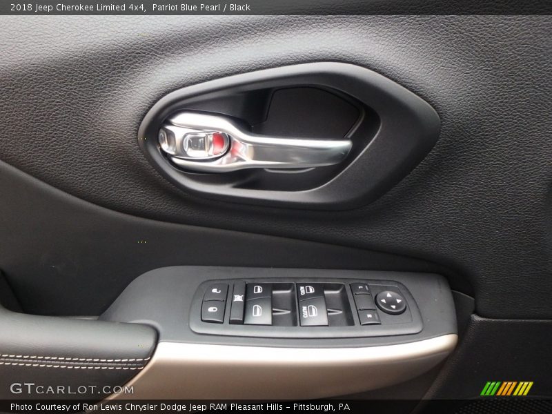 Patriot Blue Pearl / Black 2018 Jeep Cherokee Limited 4x4