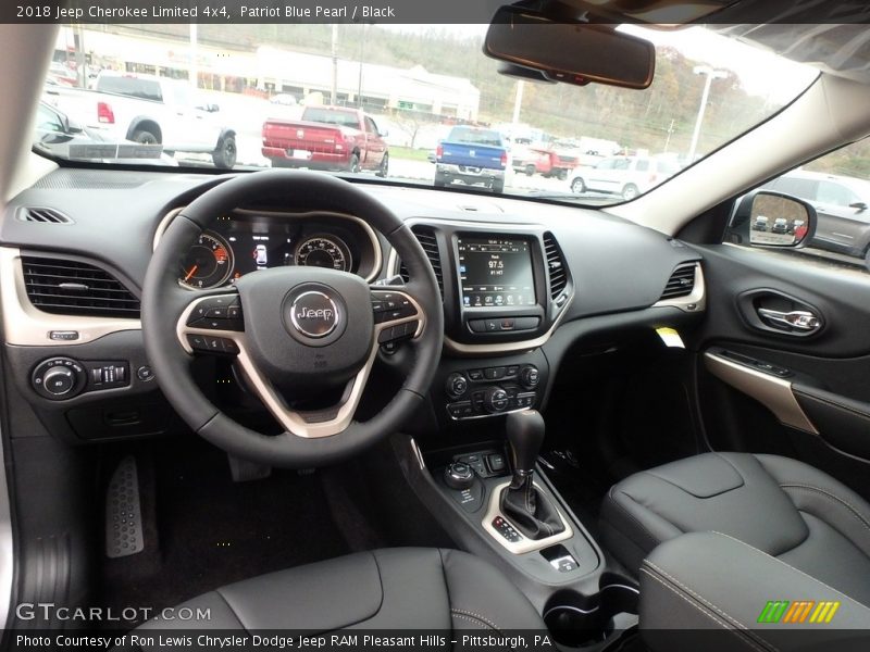 Patriot Blue Pearl / Black 2018 Jeep Cherokee Limited 4x4