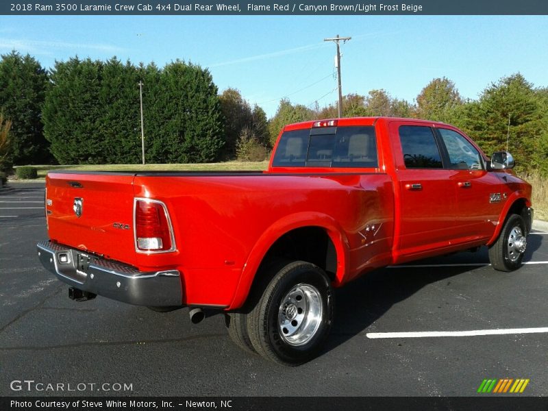 Flame Red / Canyon Brown/Light Frost Beige 2018 Ram 3500 Laramie Crew Cab 4x4 Dual Rear Wheel