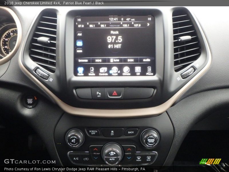Patriot Blue Pearl / Black 2018 Jeep Cherokee Limited 4x4