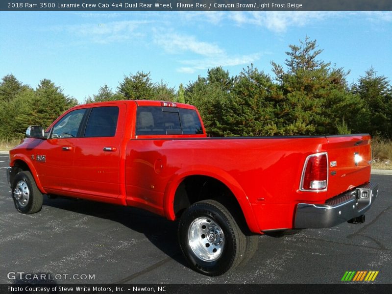 Flame Red / Canyon Brown/Light Frost Beige 2018 Ram 3500 Laramie Crew Cab 4x4 Dual Rear Wheel