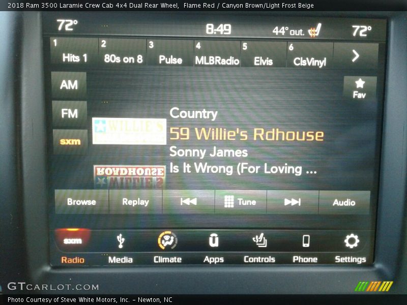 Flame Red / Canyon Brown/Light Frost Beige 2018 Ram 3500 Laramie Crew Cab 4x4 Dual Rear Wheel