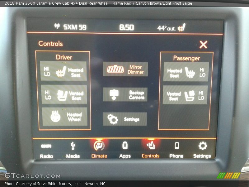 Flame Red / Canyon Brown/Light Frost Beige 2018 Ram 3500 Laramie Crew Cab 4x4 Dual Rear Wheel