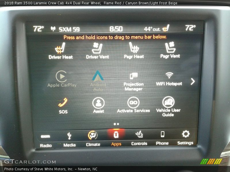 Flame Red / Canyon Brown/Light Frost Beige 2018 Ram 3500 Laramie Crew Cab 4x4 Dual Rear Wheel