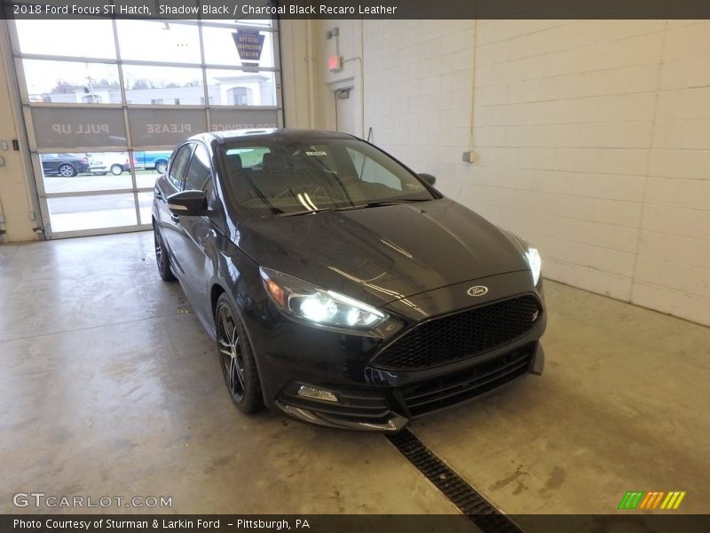 Shadow Black / Charcoal Black Recaro Leather 2018 Ford Focus ST Hatch