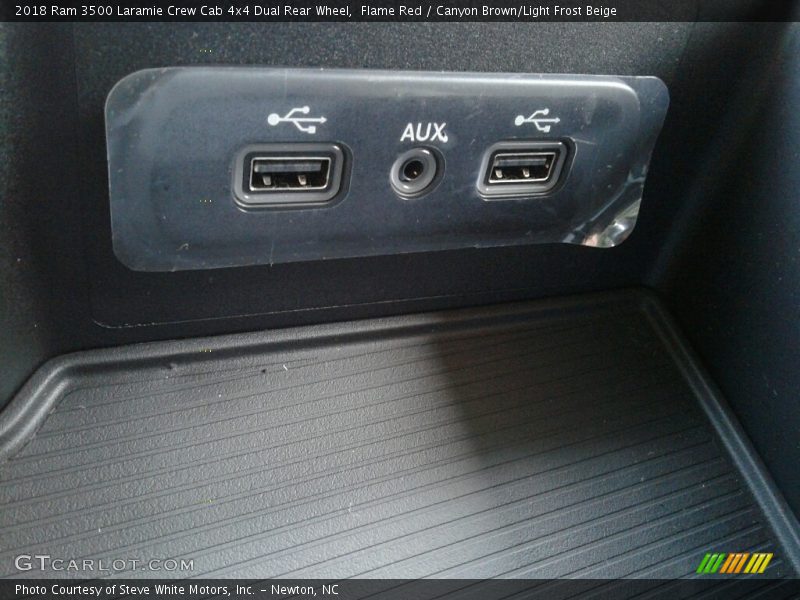 Flame Red / Canyon Brown/Light Frost Beige 2018 Ram 3500 Laramie Crew Cab 4x4 Dual Rear Wheel