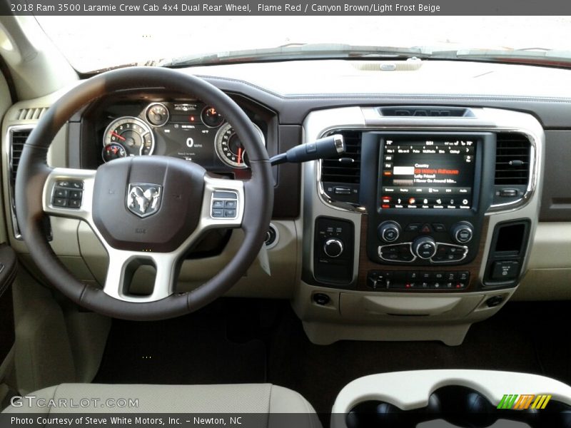 Dashboard of 2018 3500 Laramie Crew Cab 4x4 Dual Rear Wheel