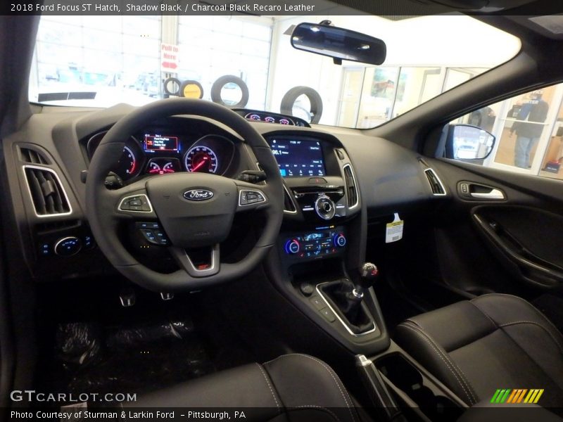  2018 Focus ST Hatch Charcoal Black Recaro Leather Interior