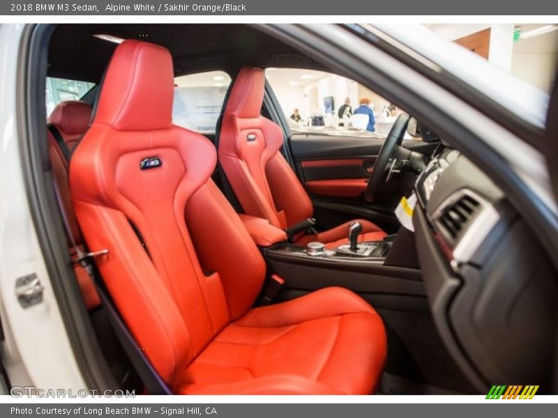 Alpine White / Sakhir Orange/Black 2018 BMW M3 Sedan