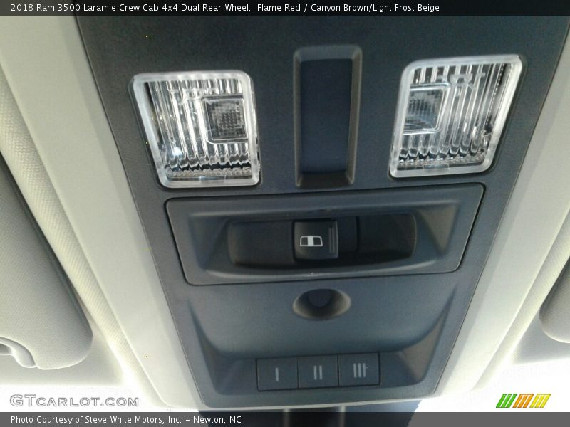 Flame Red / Canyon Brown/Light Frost Beige 2018 Ram 3500 Laramie Crew Cab 4x4 Dual Rear Wheel