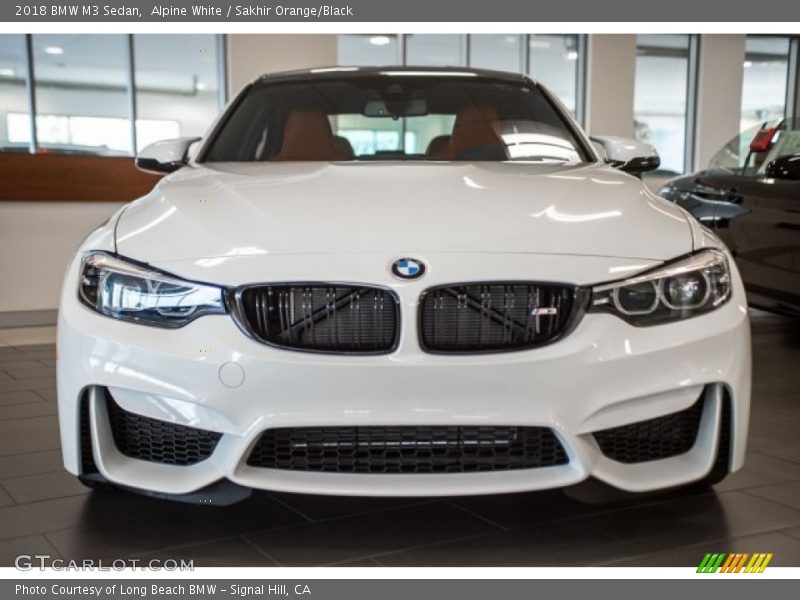 Alpine White / Sakhir Orange/Black 2018 BMW M3 Sedan