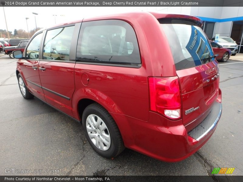 Deep Cherry Red Crystal Pearl / Black/Light Graystone 2014 Dodge Grand Caravan American Value Package