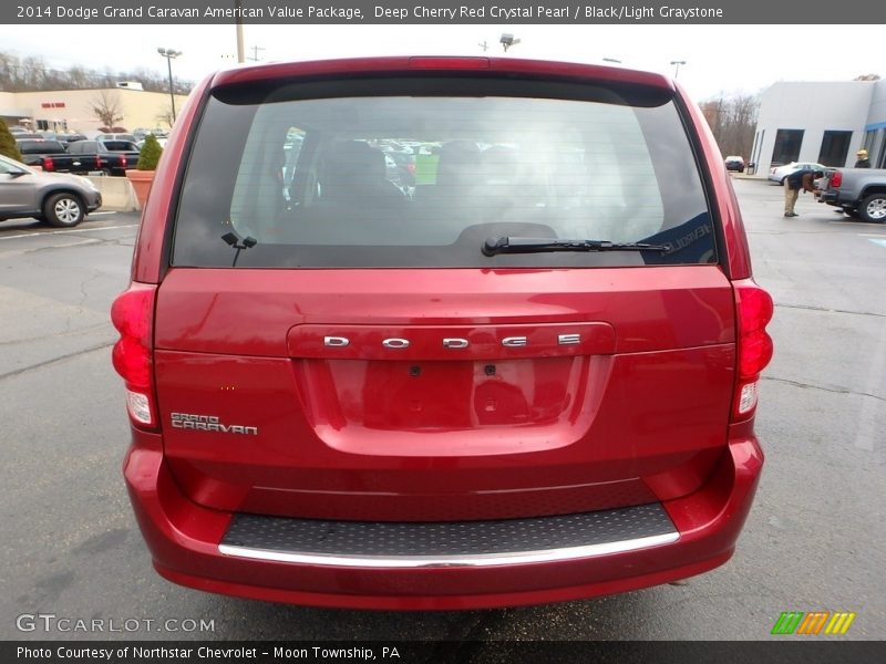 Deep Cherry Red Crystal Pearl / Black/Light Graystone 2014 Dodge Grand Caravan American Value Package