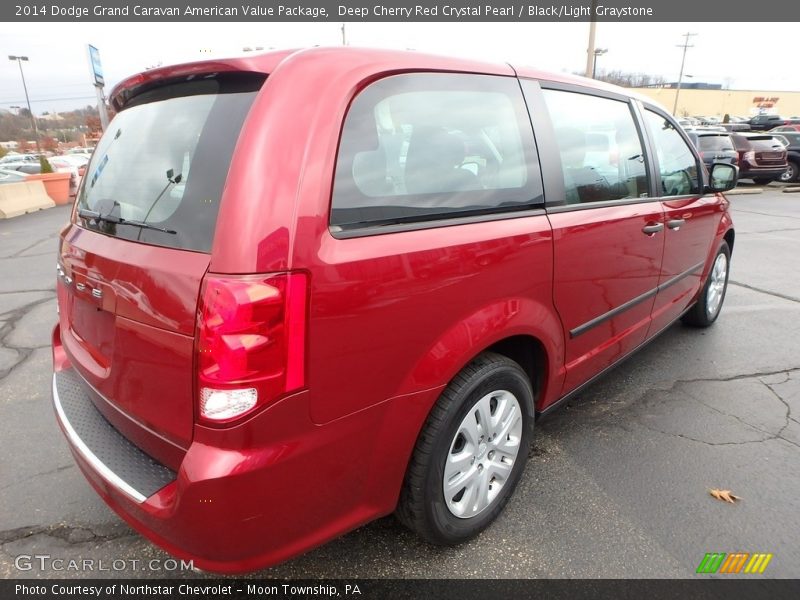 Deep Cherry Red Crystal Pearl / Black/Light Graystone 2014 Dodge Grand Caravan American Value Package