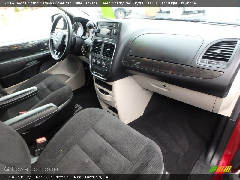 Deep Cherry Red Crystal Pearl / Black/Light Graystone 2014 Dodge Grand Caravan American Value Package