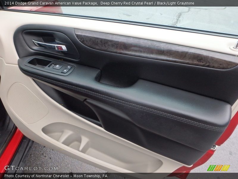 Deep Cherry Red Crystal Pearl / Black/Light Graystone 2014 Dodge Grand Caravan American Value Package