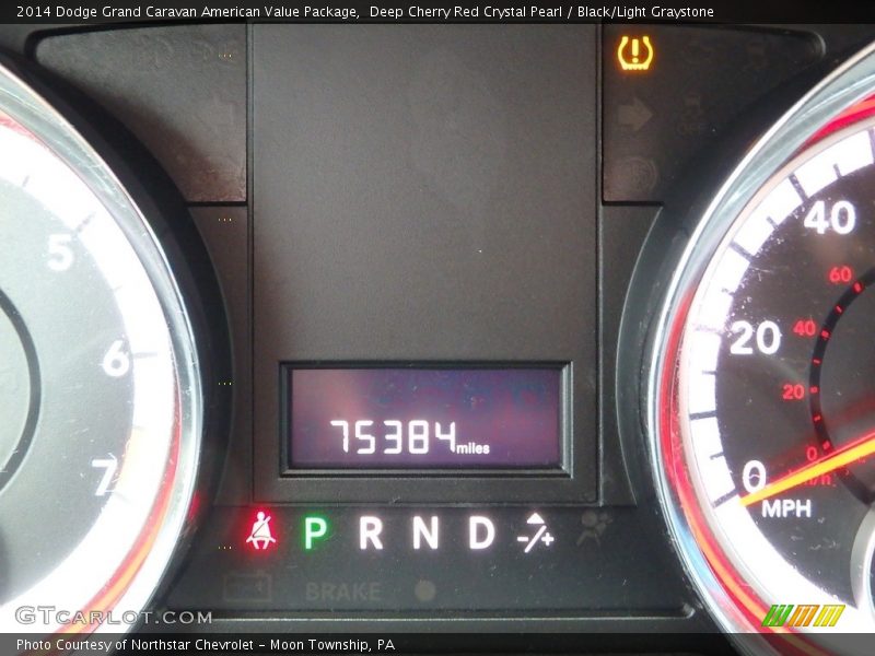 Deep Cherry Red Crystal Pearl / Black/Light Graystone 2014 Dodge Grand Caravan American Value Package