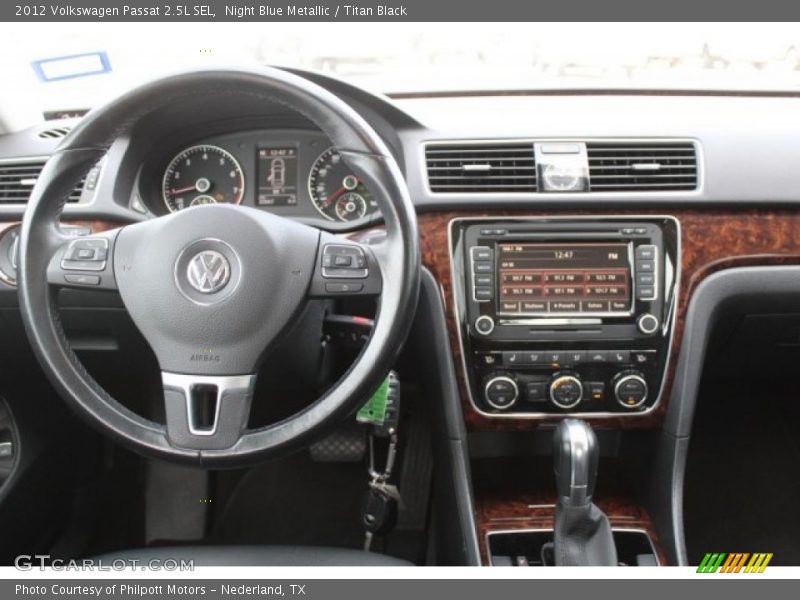 Night Blue Metallic / Titan Black 2012 Volkswagen Passat 2.5L SEL