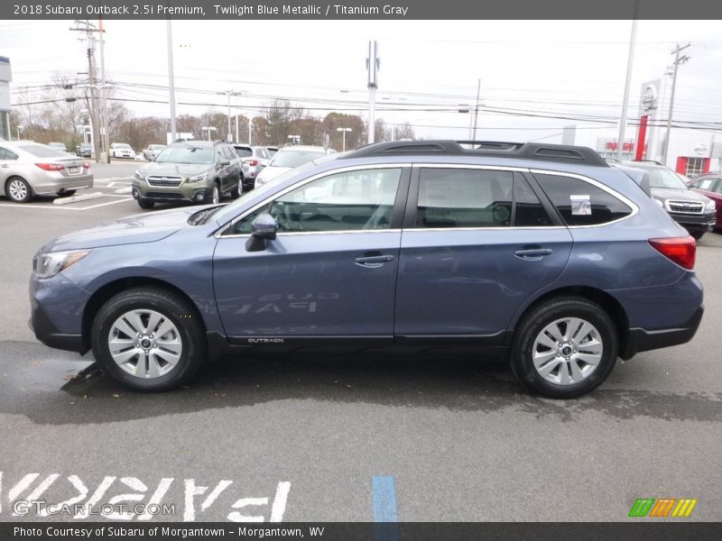 Twilight Blue Metallic / Titanium Gray 2018 Subaru Outback 2.5i Premium