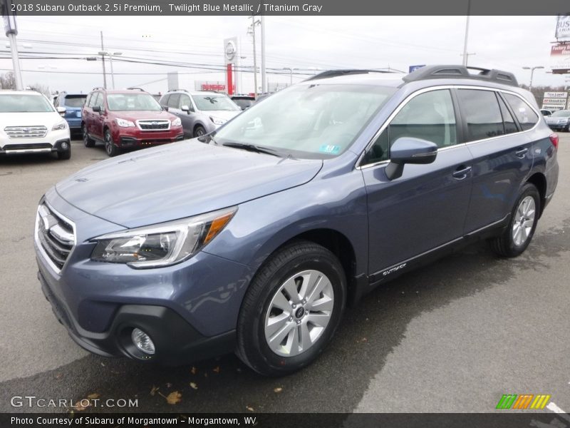 Twilight Blue Metallic / Titanium Gray 2018 Subaru Outback 2.5i Premium