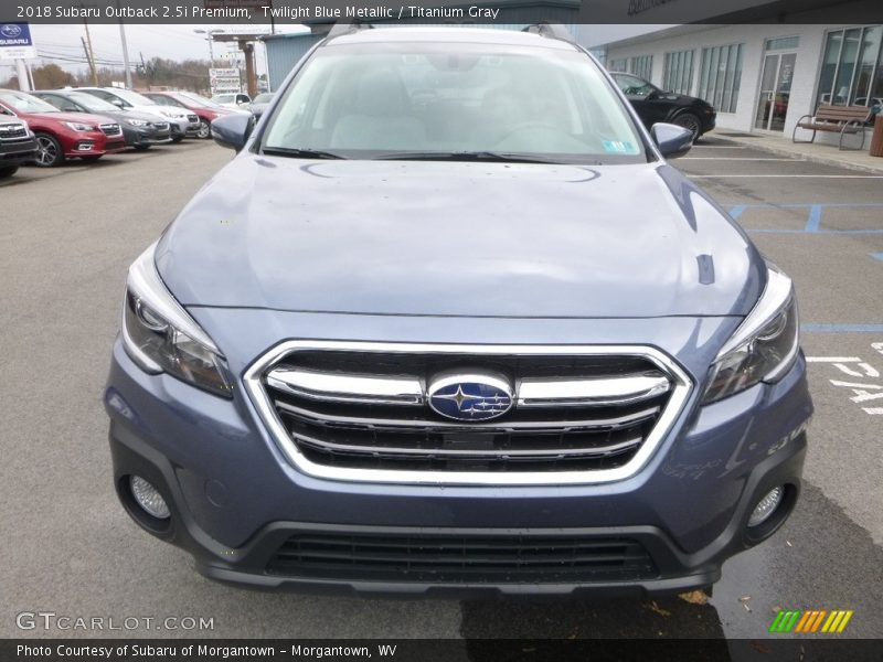 Twilight Blue Metallic / Titanium Gray 2018 Subaru Outback 2.5i Premium