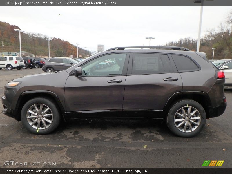 Granite Crystal Metallic / Black 2018 Jeep Cherokee Latitude 4x4