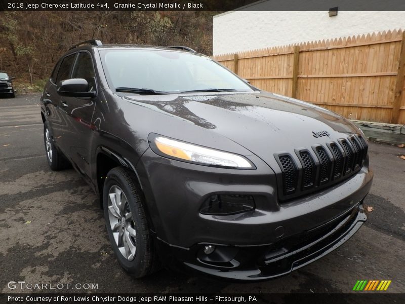 Granite Crystal Metallic / Black 2018 Jeep Cherokee Latitude 4x4