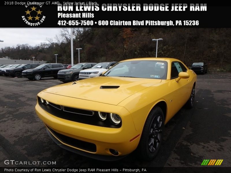 Yellow Jacket / Black 2018 Dodge Challenger GT AWD