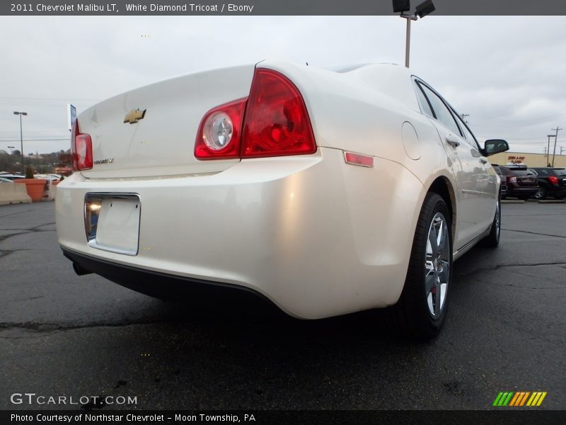 White Diamond Tricoat / Ebony 2011 Chevrolet Malibu LT
