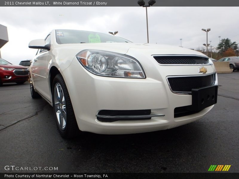 White Diamond Tricoat / Ebony 2011 Chevrolet Malibu LT