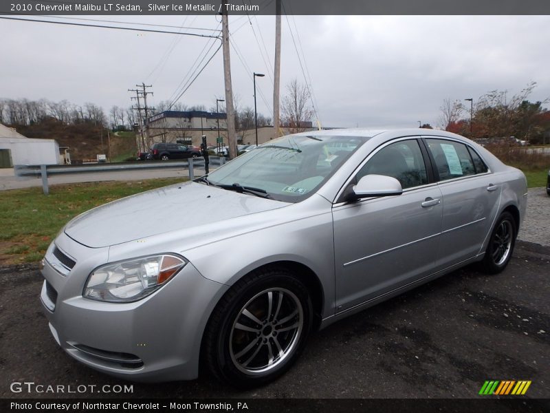 Silver Ice Metallic / Titanium 2010 Chevrolet Malibu LT Sedan