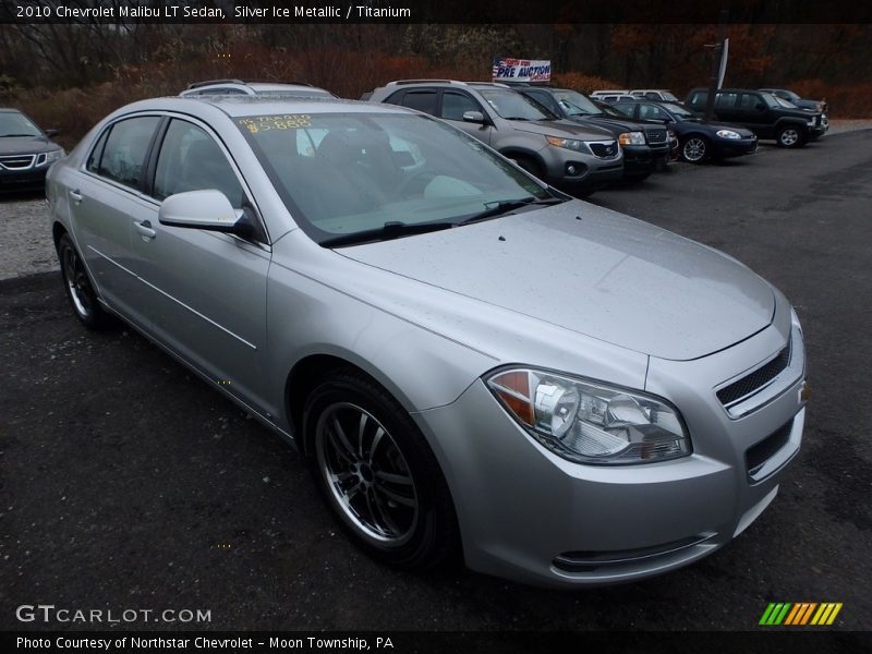 Silver Ice Metallic / Titanium 2010 Chevrolet Malibu LT Sedan