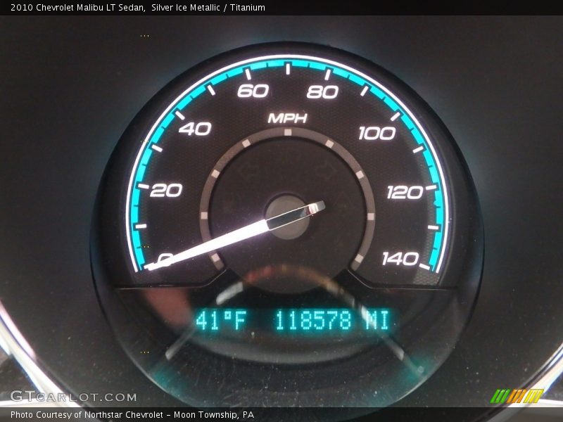 Silver Ice Metallic / Titanium 2010 Chevrolet Malibu LT Sedan