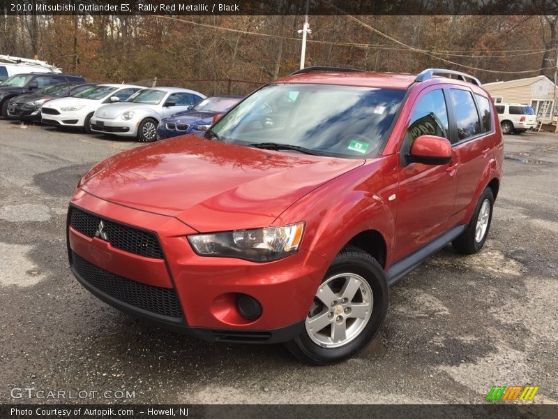 Rally Red Metallic / Black 2010 Mitsubishi Outlander ES