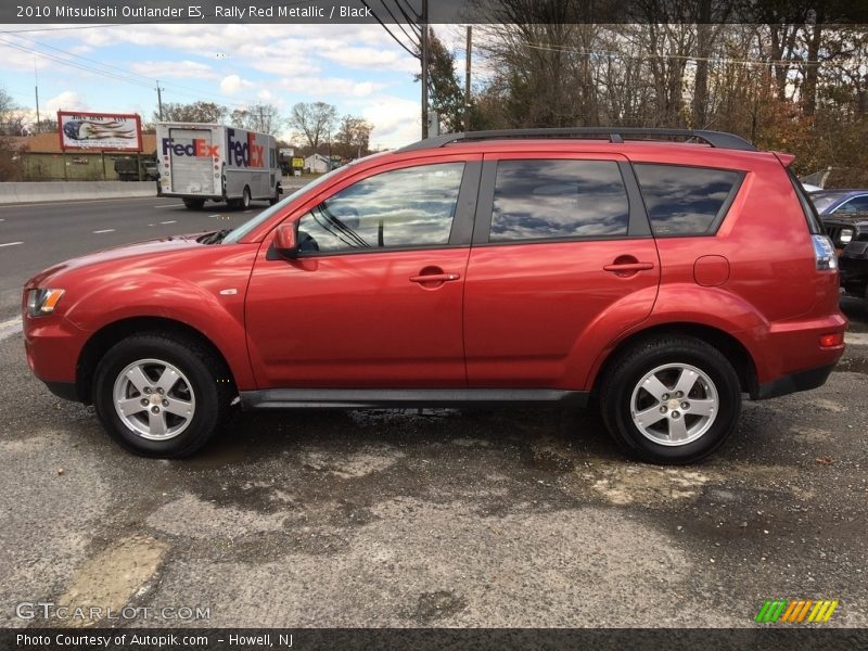 Rally Red Metallic / Black 2010 Mitsubishi Outlander ES