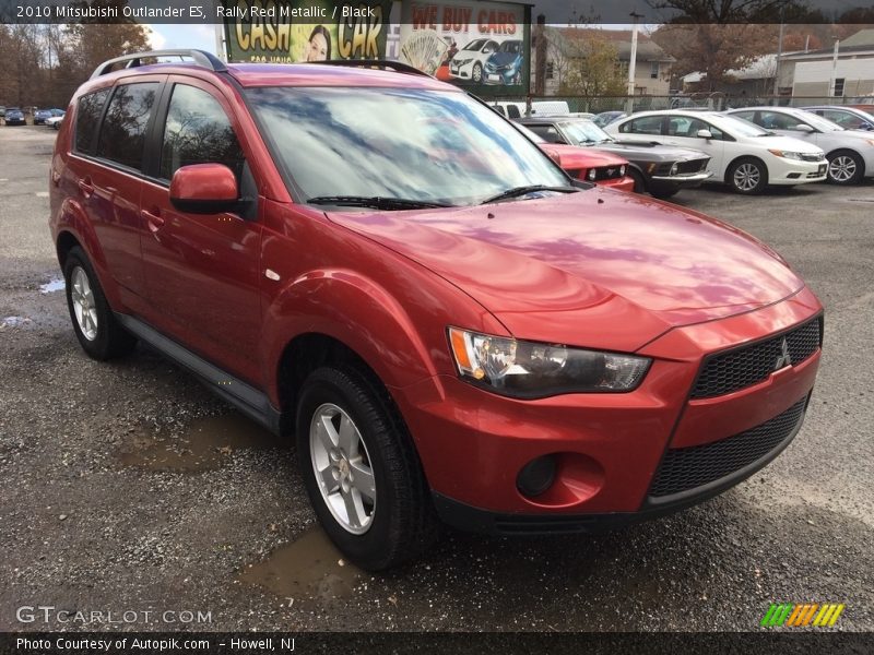 Rally Red Metallic / Black 2010 Mitsubishi Outlander ES