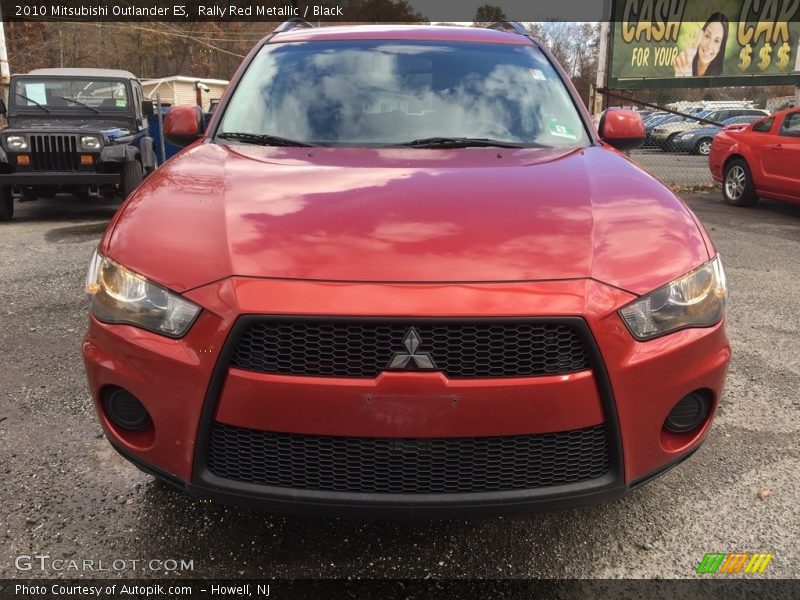 Rally Red Metallic / Black 2010 Mitsubishi Outlander ES