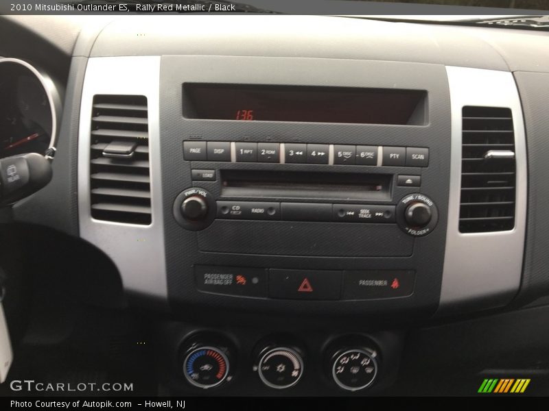 Rally Red Metallic / Black 2010 Mitsubishi Outlander ES