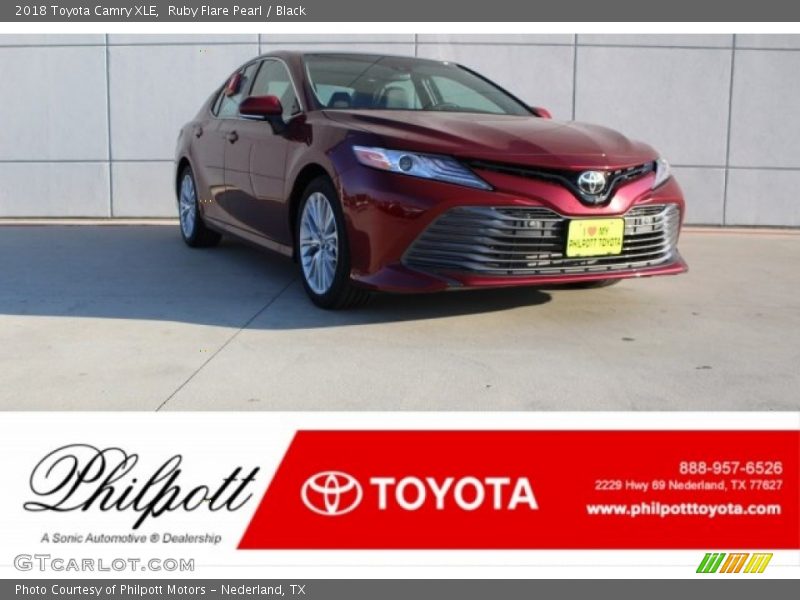 Ruby Flare Pearl / Black 2018 Toyota Camry XLE
