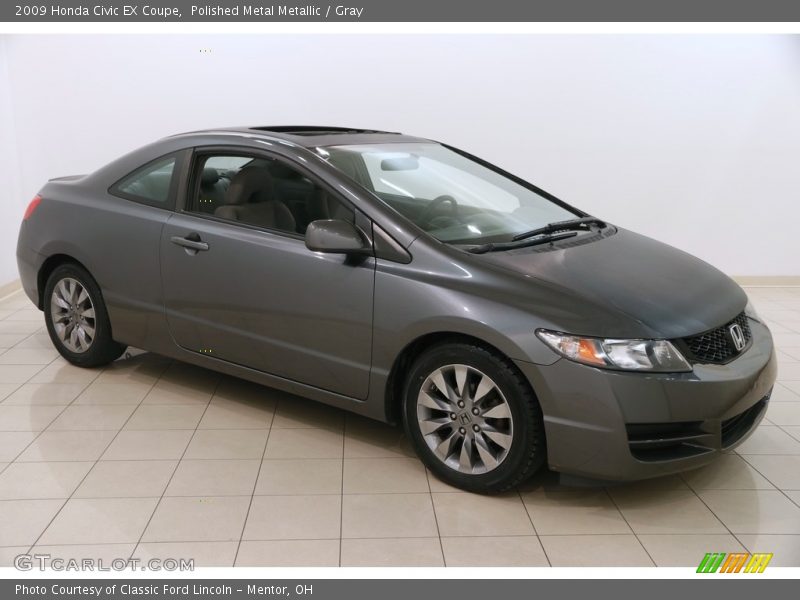 Polished Metal Metallic / Gray 2009 Honda Civic EX Coupe